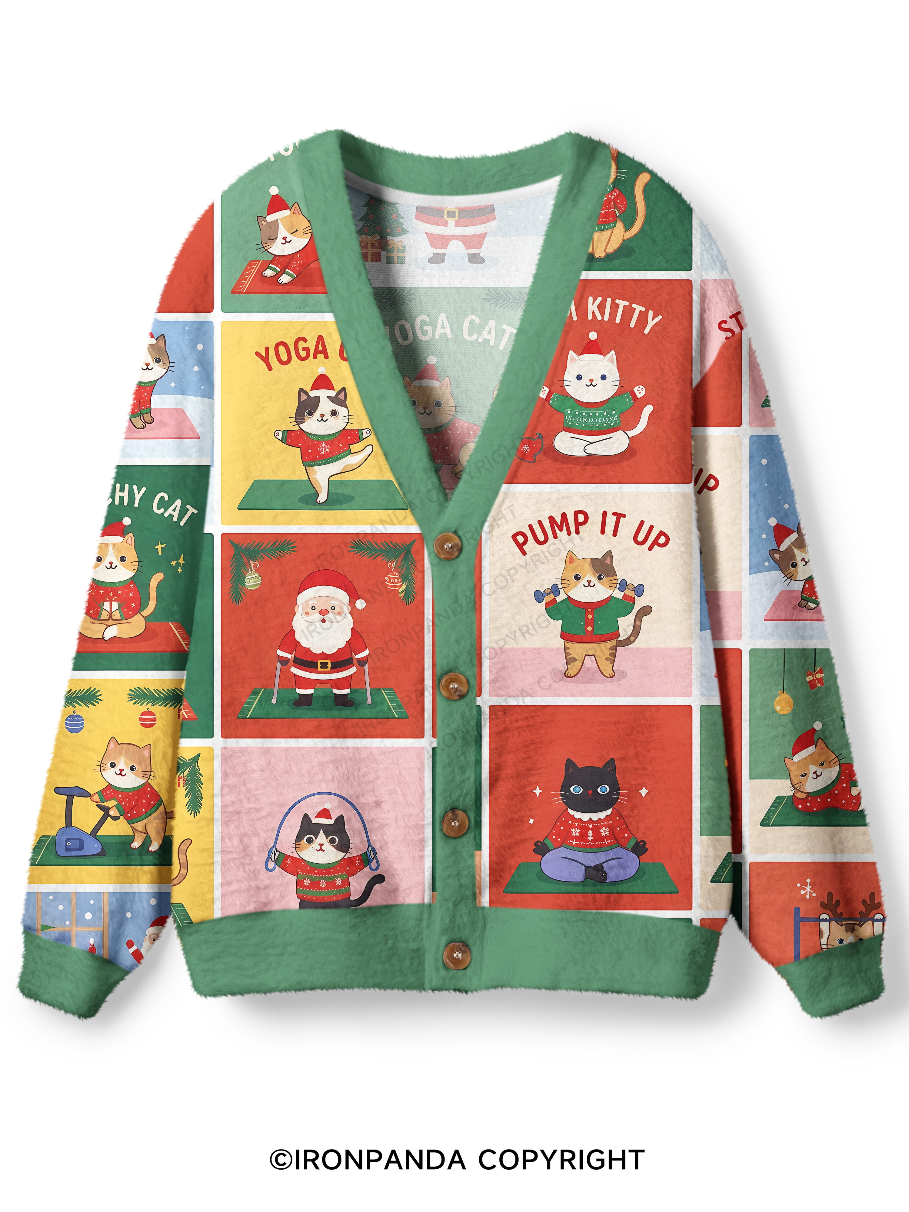 CHRISTMAS WORKOUT Ugly Cardigan Sweater