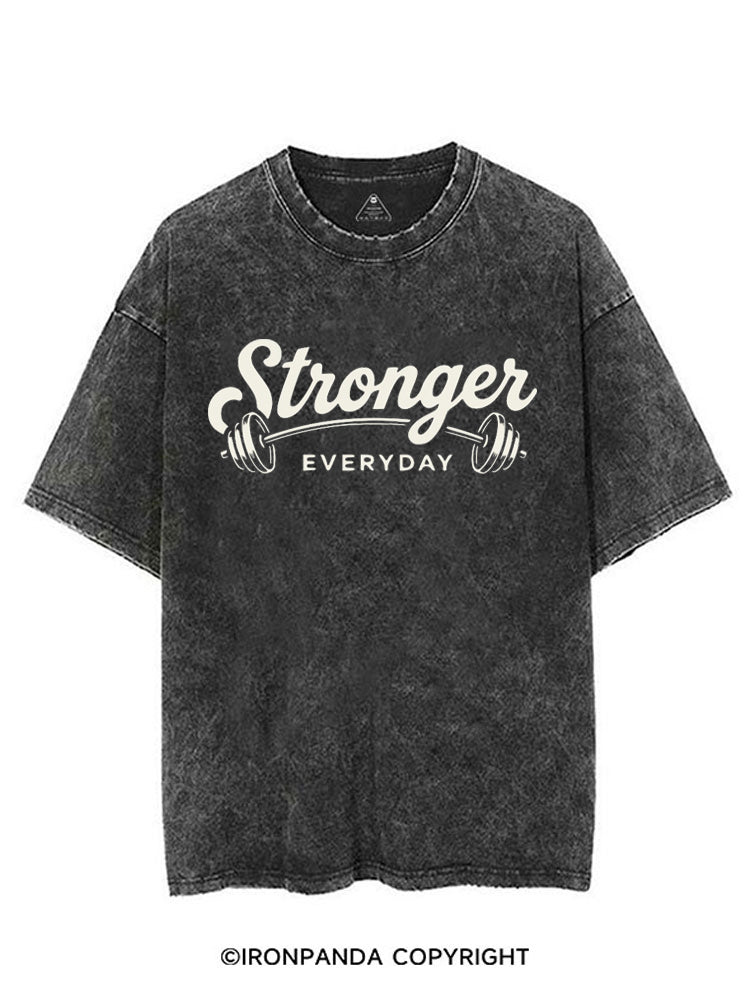 STRONGER EVERYDAY POSITIVE GYM VINTAGE GYM SHIRT