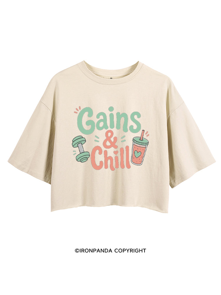GAINS & CHILL CROP TOPS