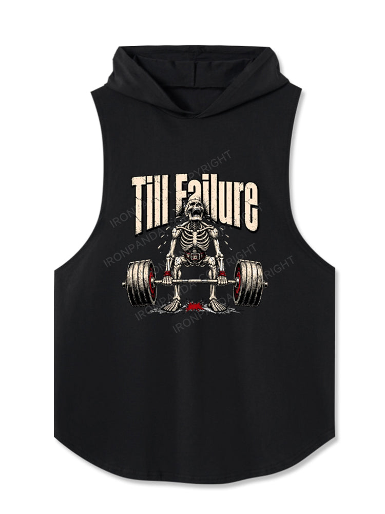Funny Till Failure Skeleton Deadlift Hooded Tank