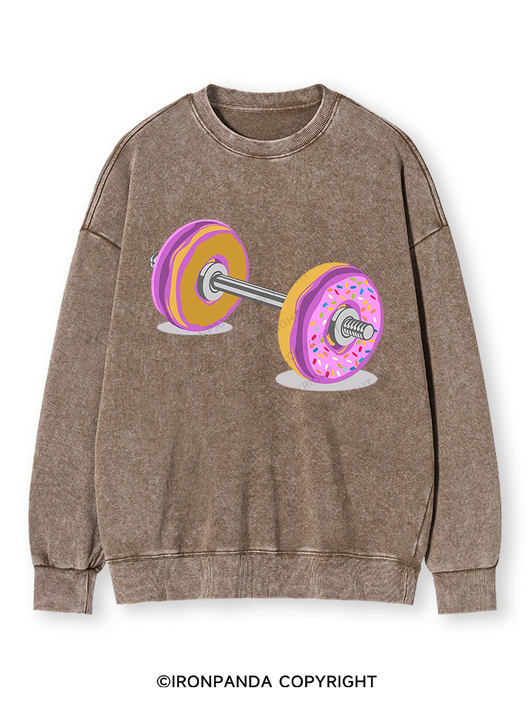 DONUT BARBELL Washed Sweatshirt