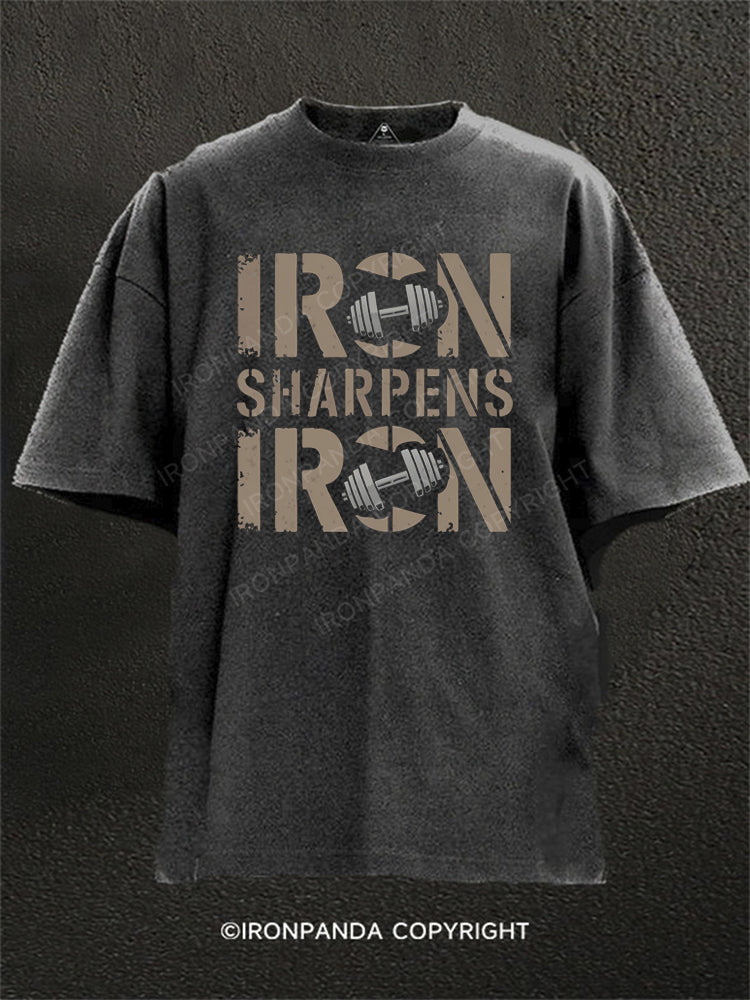 IRON SHARPENS Washed Gym Shirt