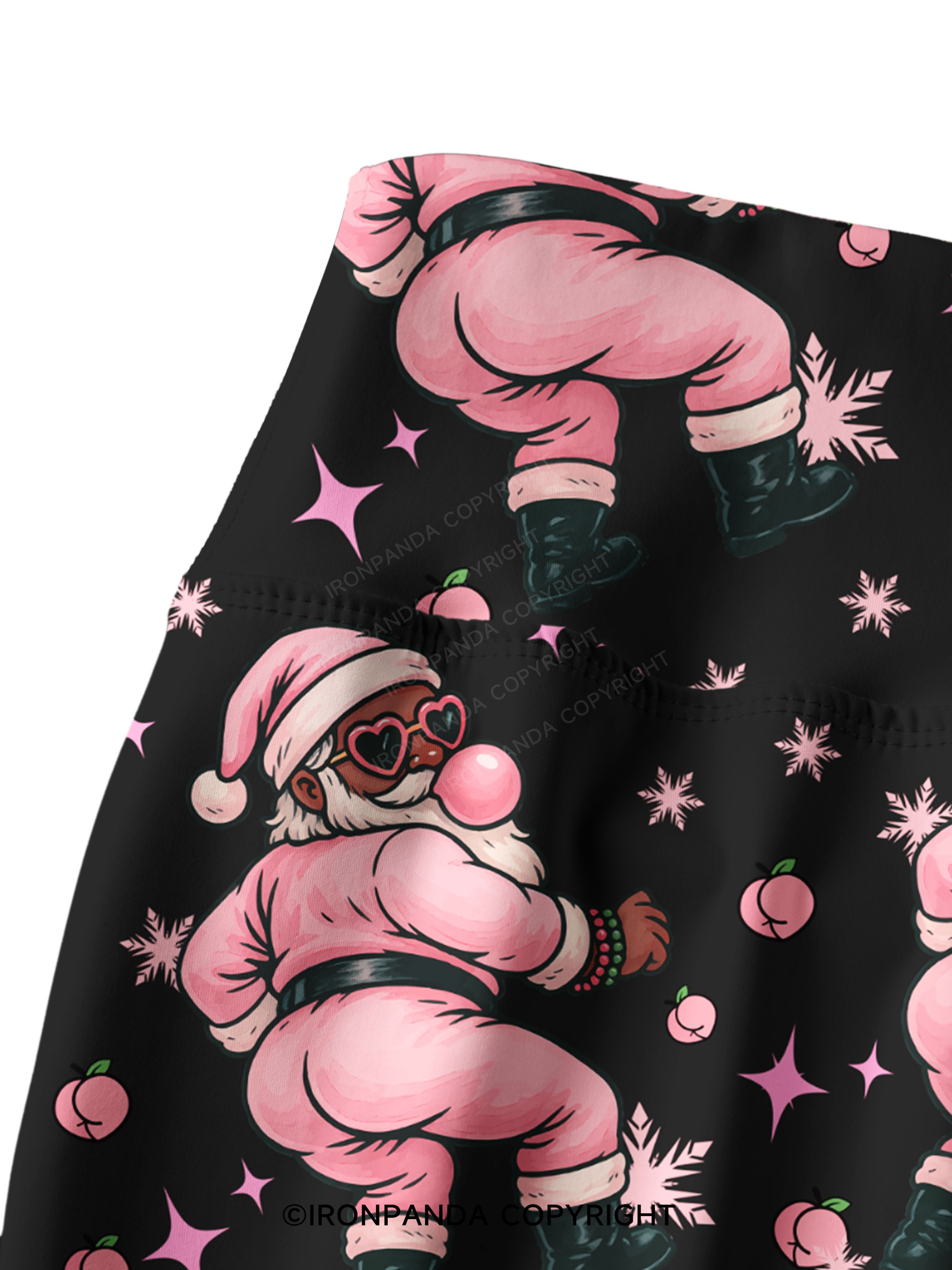 IRONPANDA MERRY THICC-MAS Printed Yoga Pants