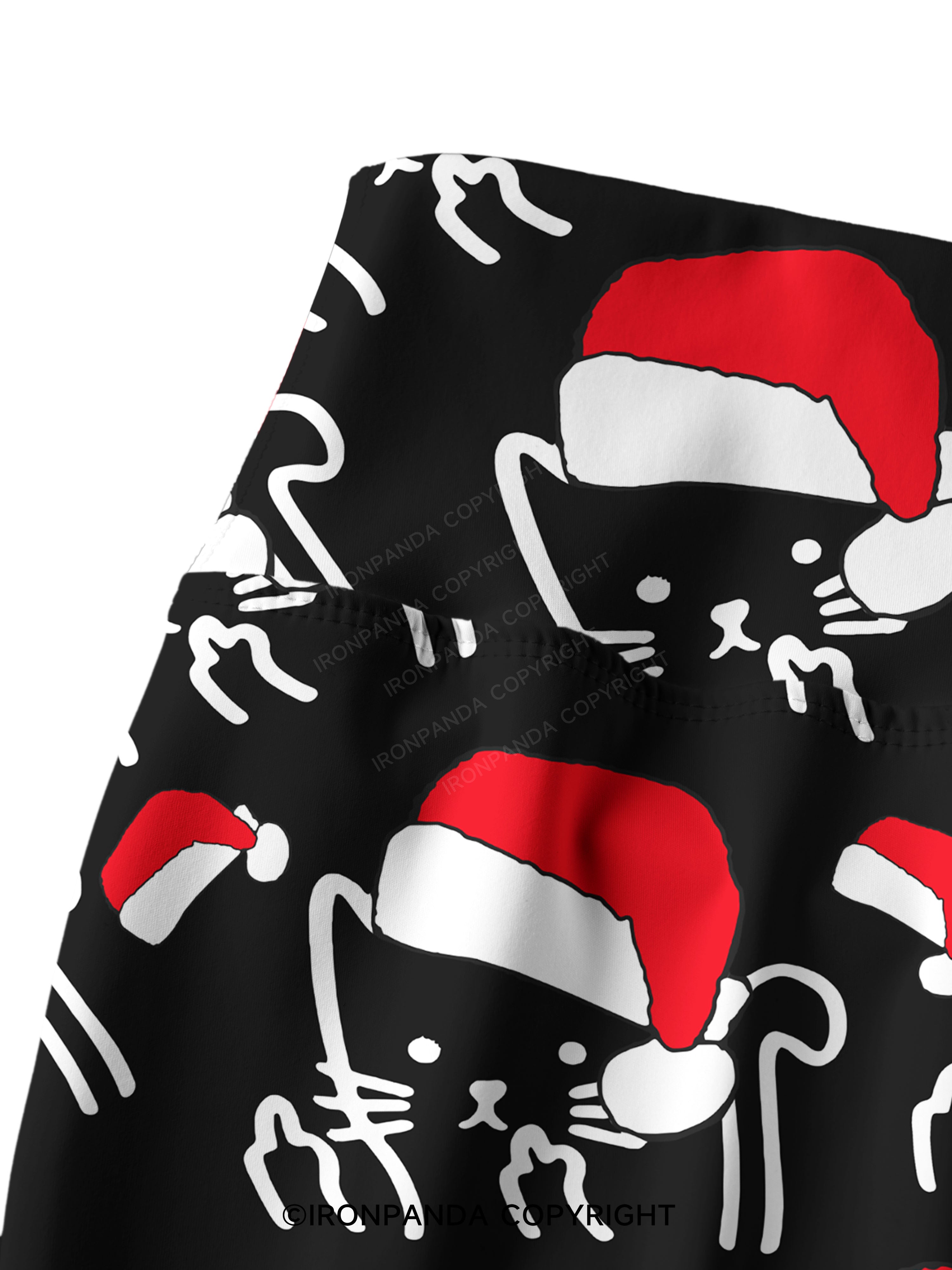 MEOWY CHRISTMAS MOTHER FLUFFER Printed Yoga Pants