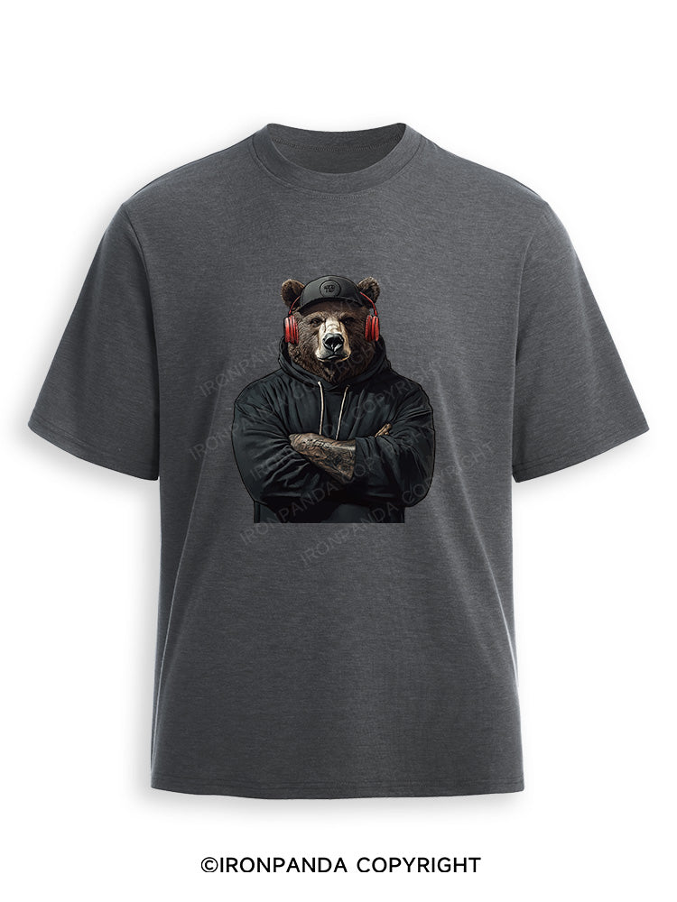 Bear with headphones Ultra Soft Heather T-Shirt