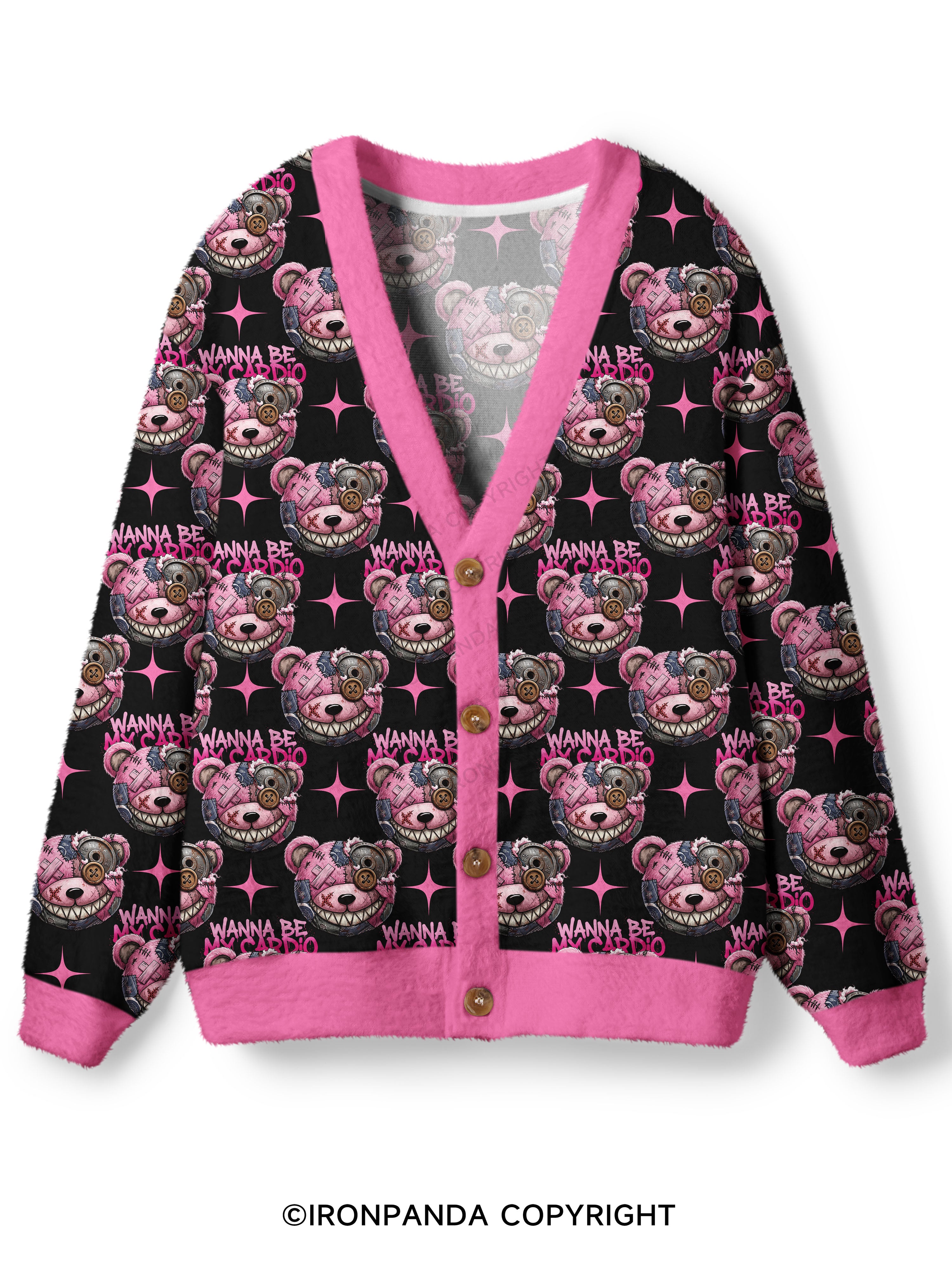 WANNA BE MY CARDIO Ugly Cardigan Sweater