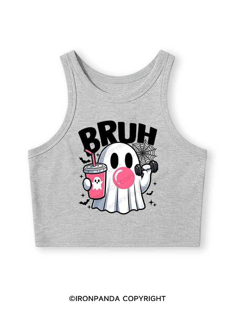 BRUH Fitted Crop Tank Top