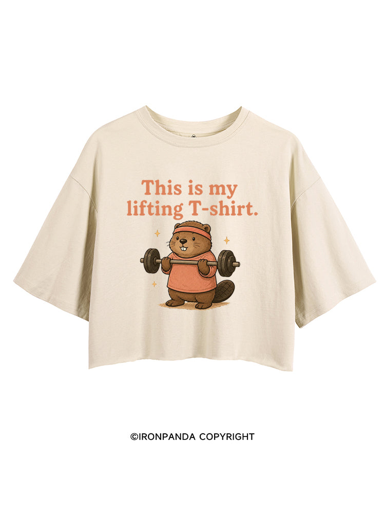 THIS IS MY LIFTING T-SHIRT CROP TOPS