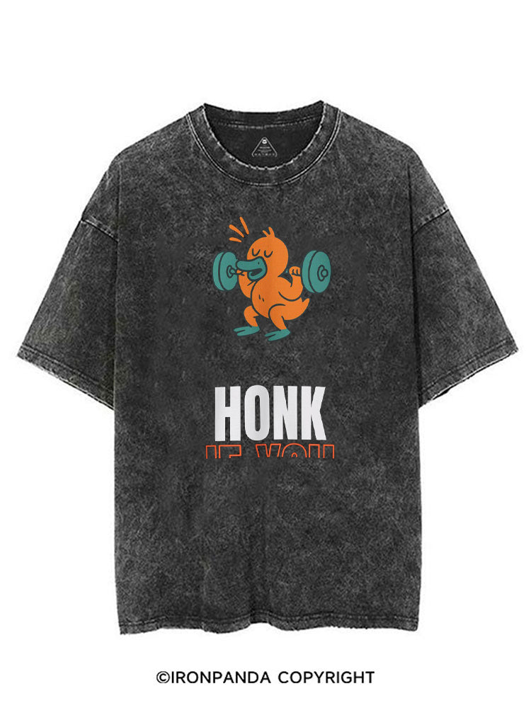 Honk If You Squat Funny Gym VINTAGE GYM SHIRT