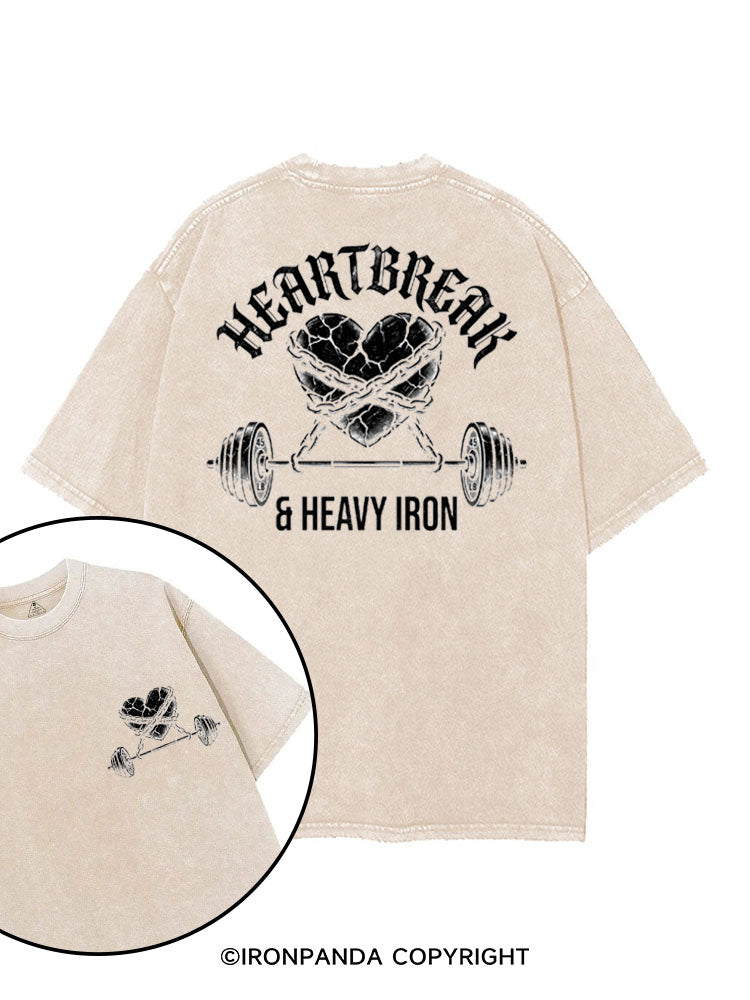 HEARTBREAK & HEAVY IRON printed Gym Shirt