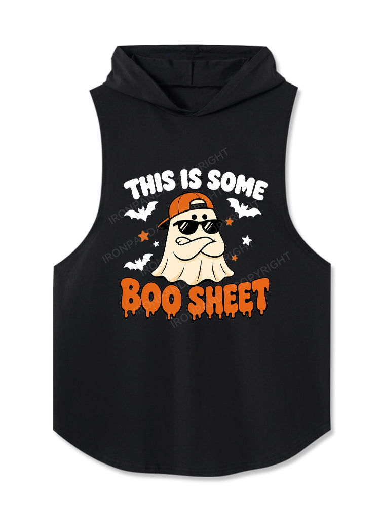 This Is Some Boo Sheet Ghost Fitness Hooded Tank
