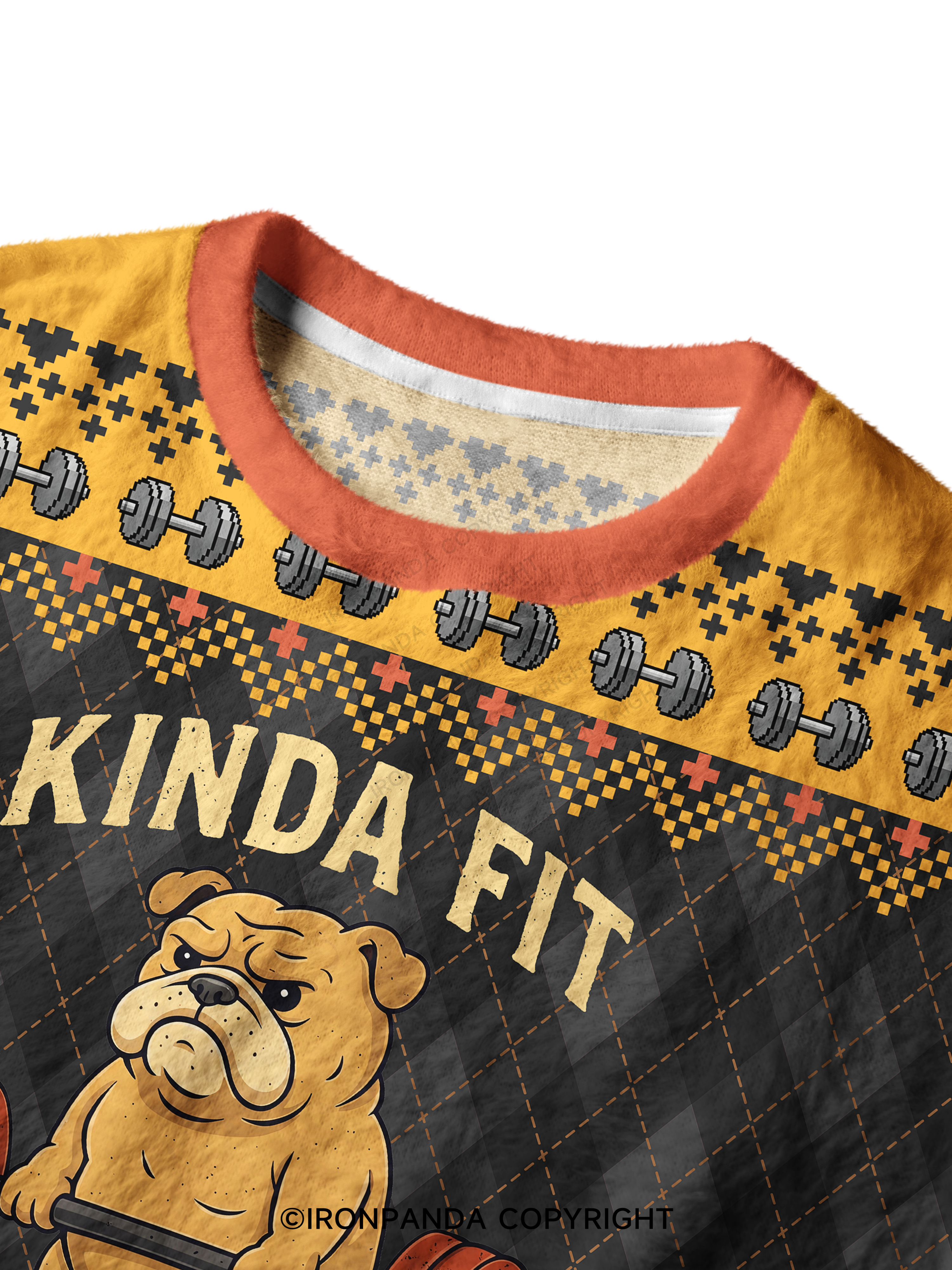 Kinda Fit Sorta Fat Dog Ugly Fuzzy Fleece Sweater