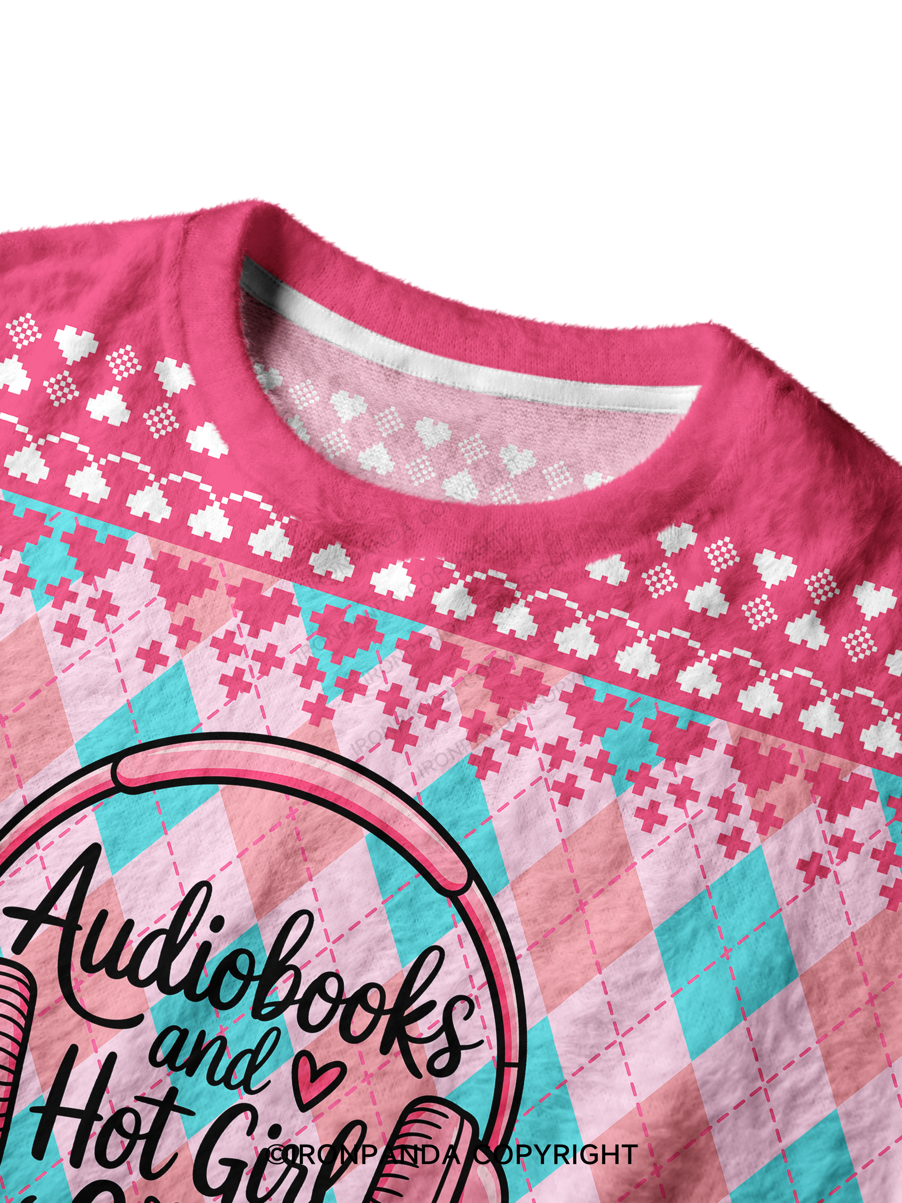 AUDIOBOOKS AND HOT GIRL LIFTS Ugly Fuzzy Fleece Sweater