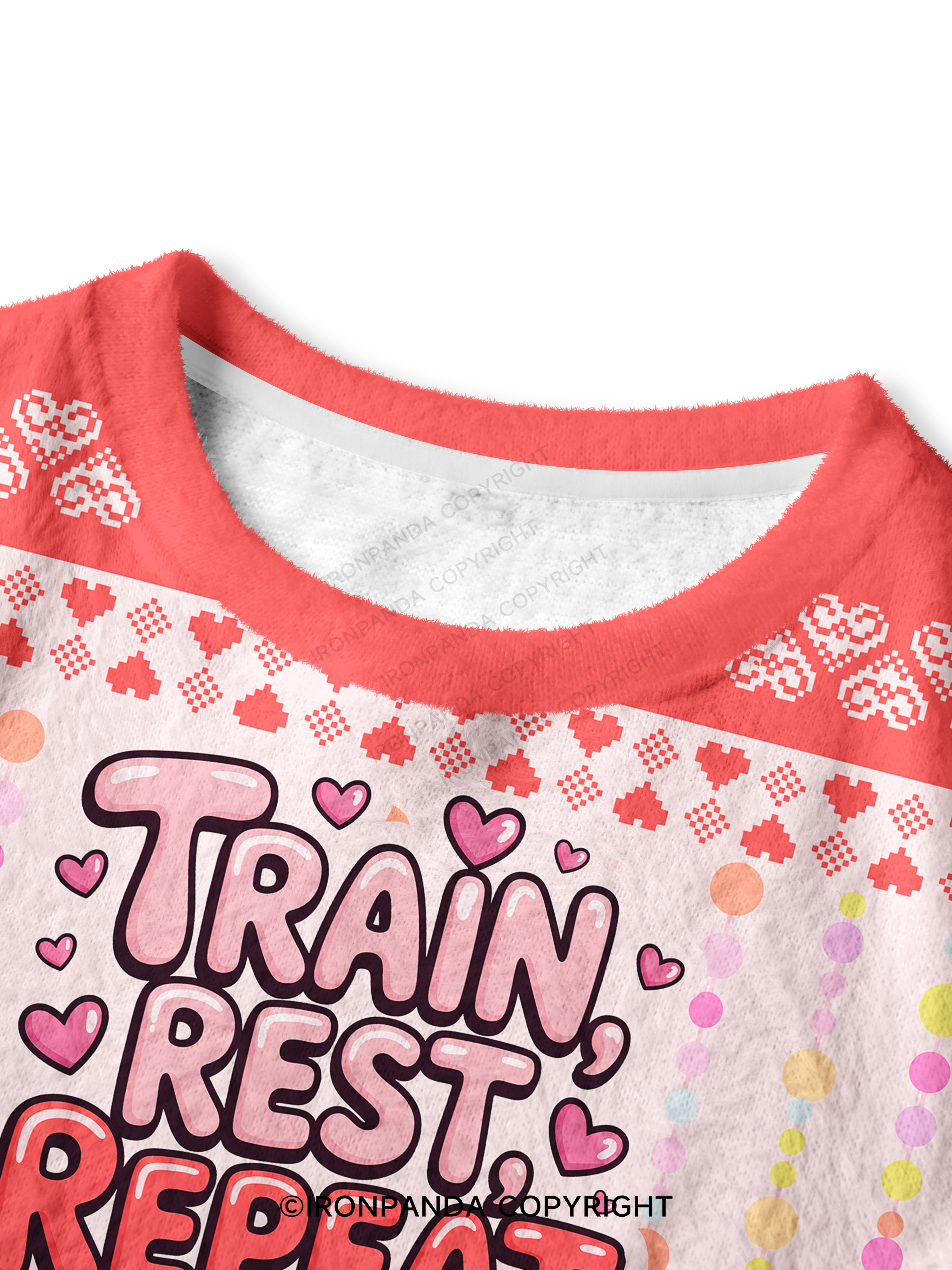TRAIN, REST, REPEAT Crop Ugly Sweater