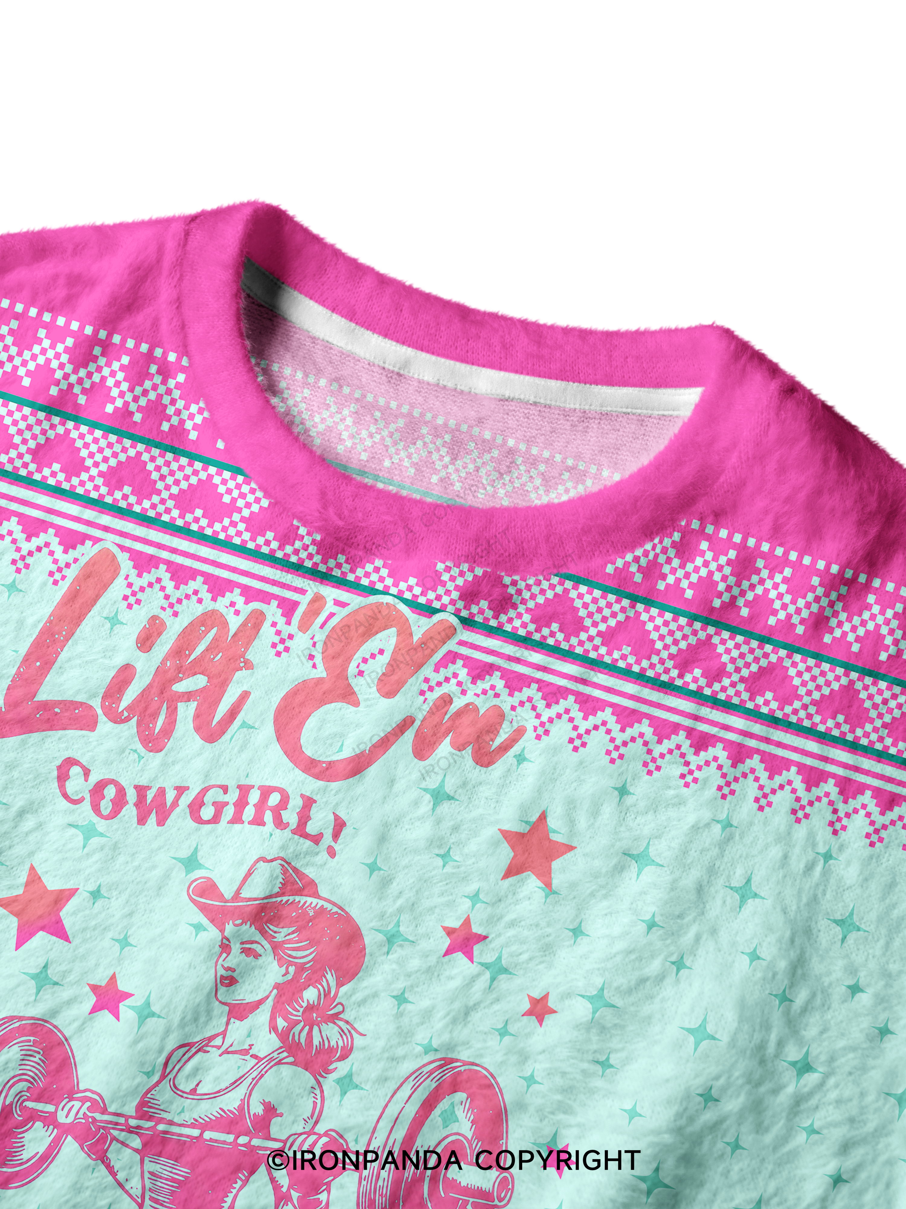 LIFT'EM COWGIRL! Ugly Fuzzy Fleece Sweater