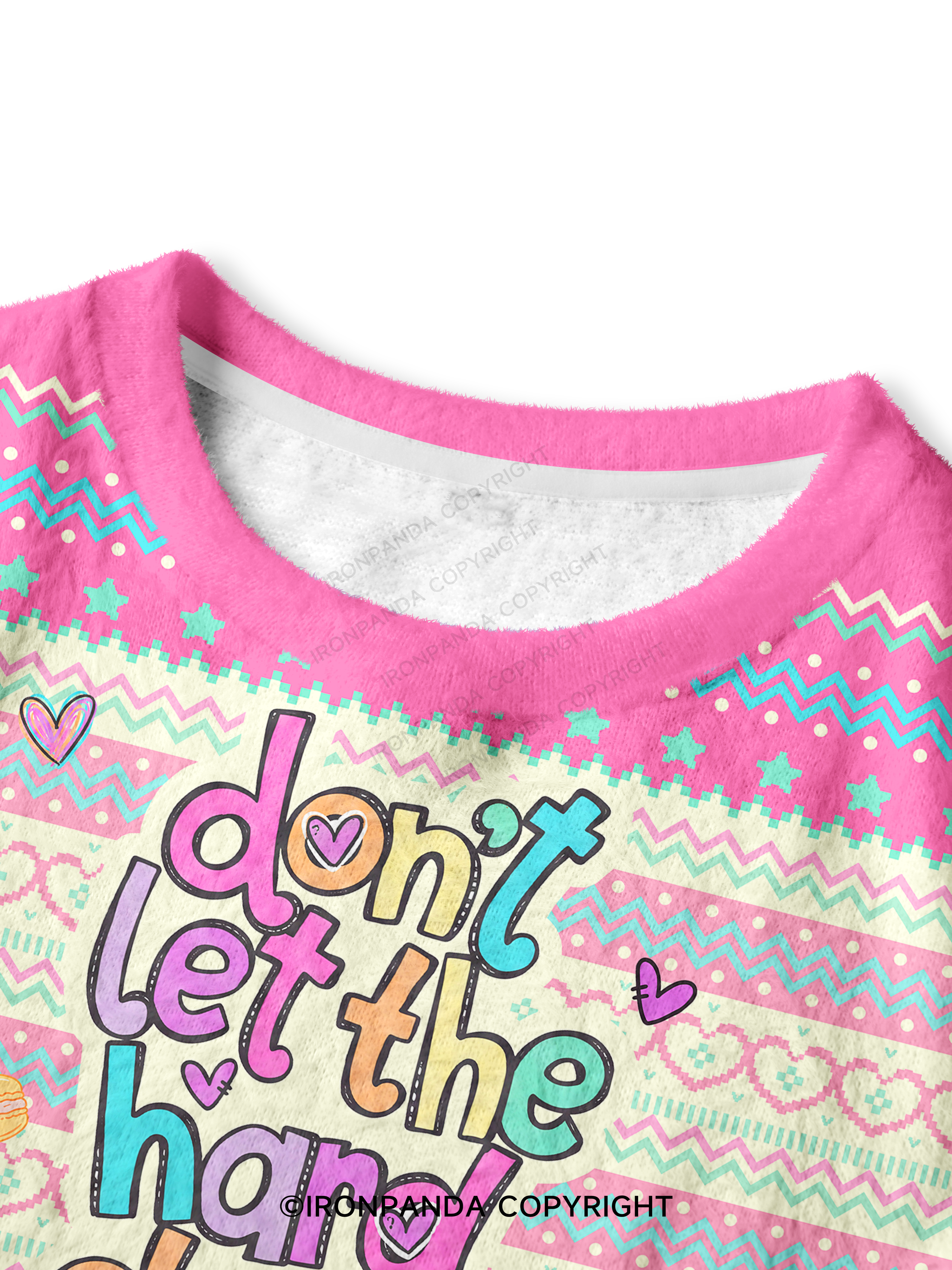 DON'T LET THE HARD DAYS WIN Crop Ugly Sweater