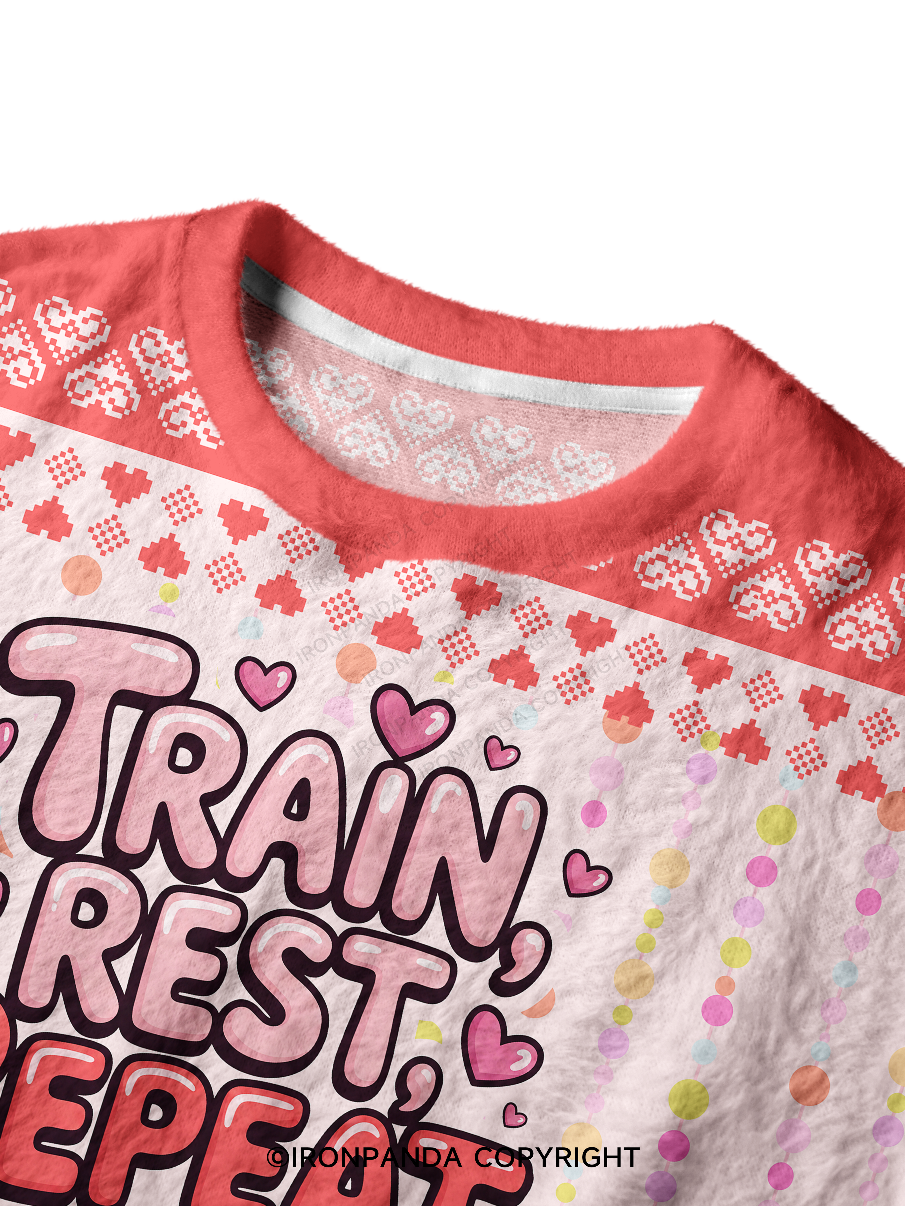 TRAIN, REST, REPEAT Ugly Fuzzy Fleece Sweater