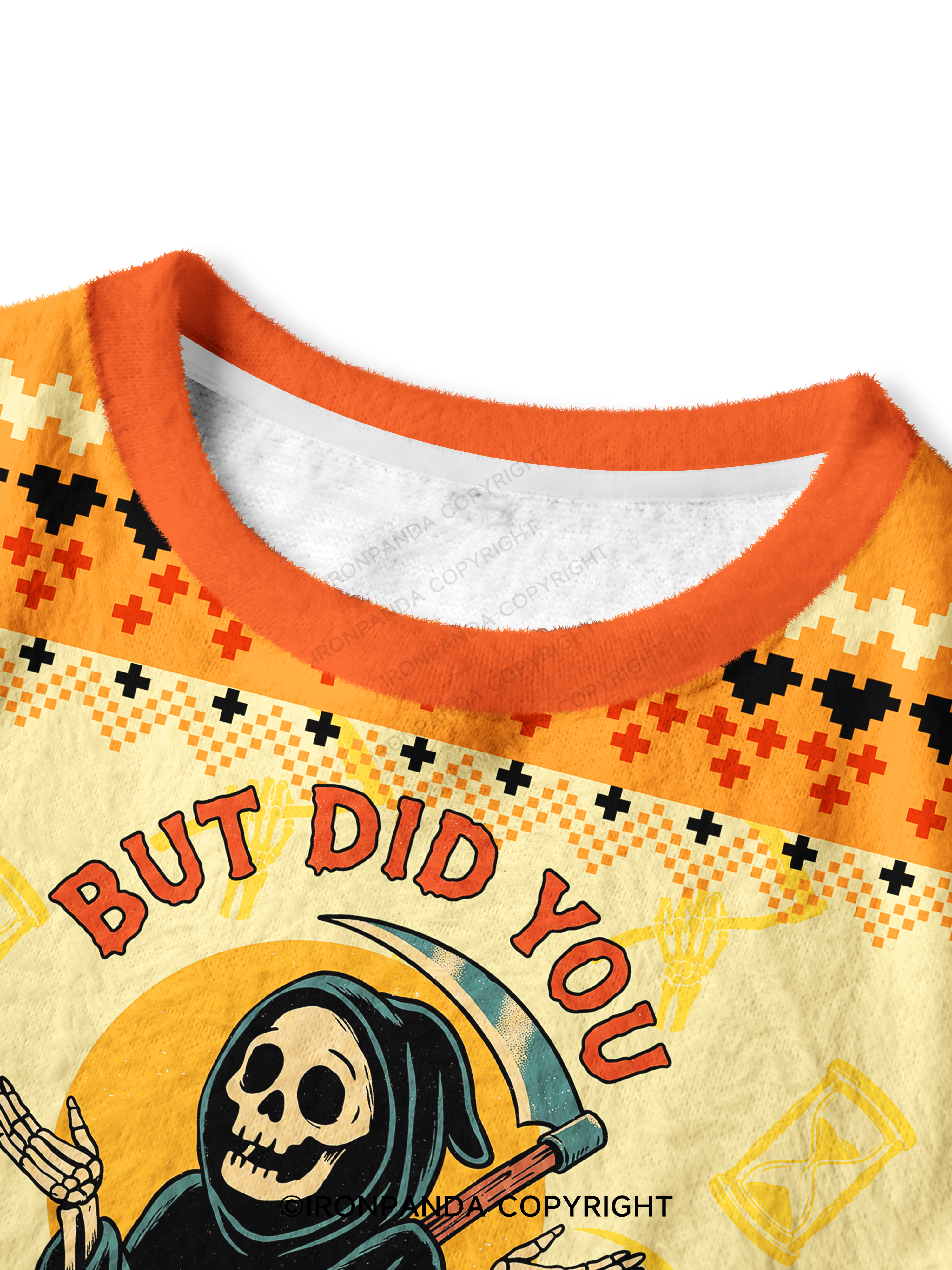 But did you die? Ghost Crop Ugly Sweater
