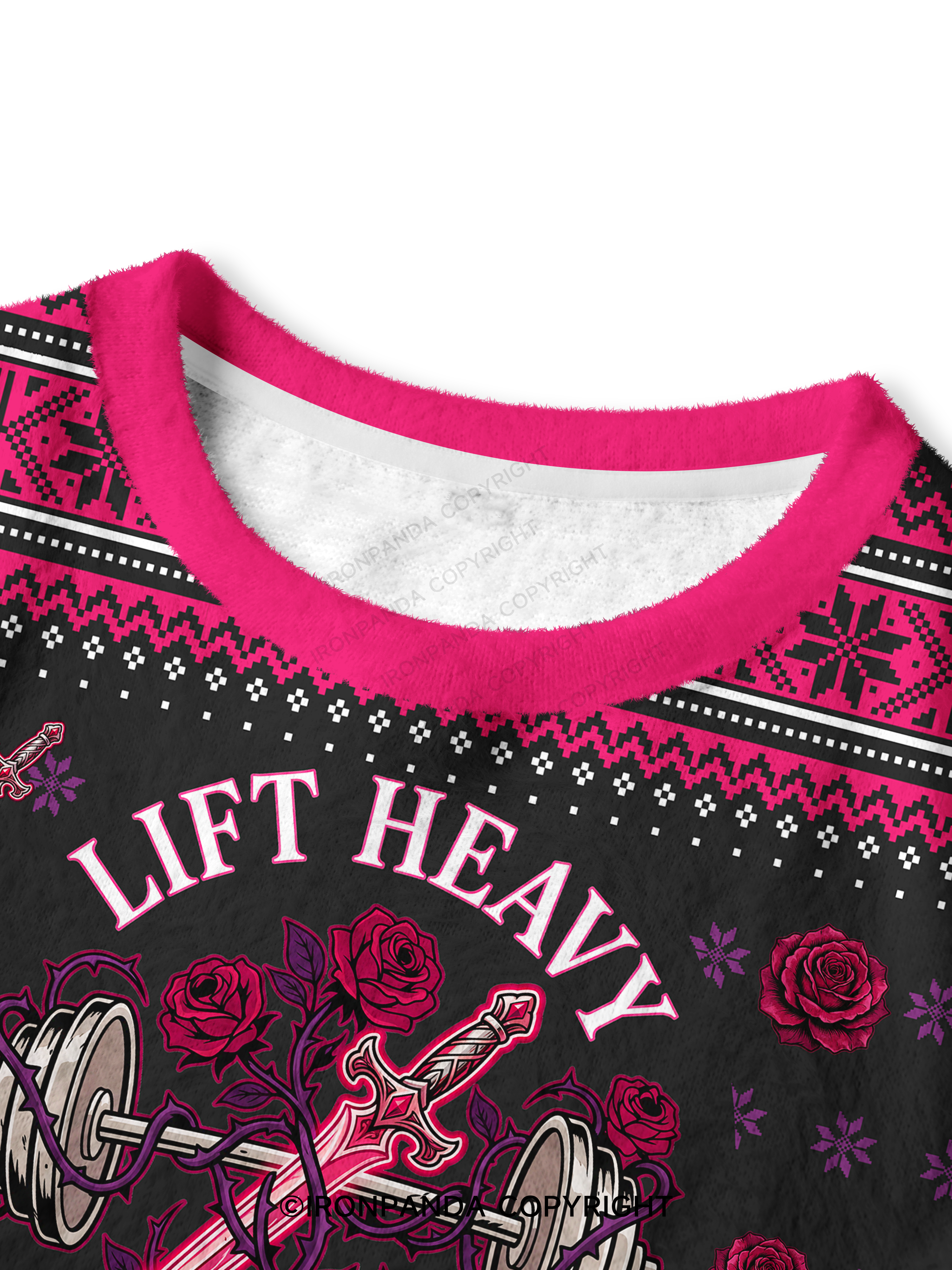 LIFT HEAVY READ SMUT Crop Ugly Sweater