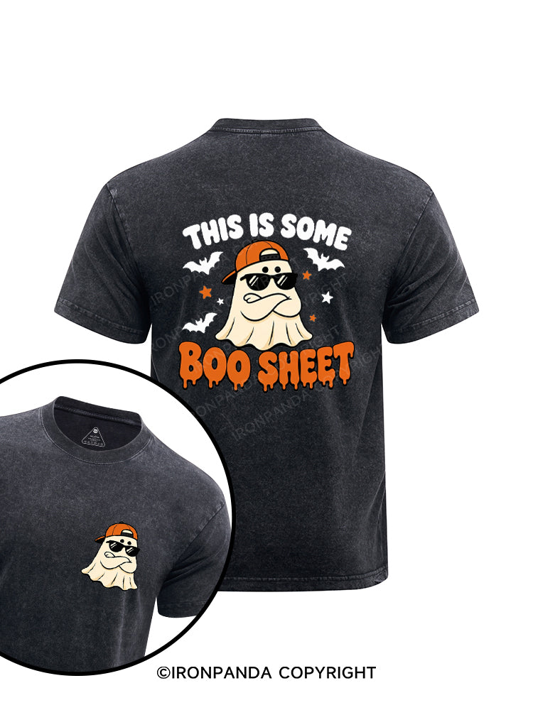 This Is Some Boo Sheet Ghost Fitness Printed Washed Gym Shirt