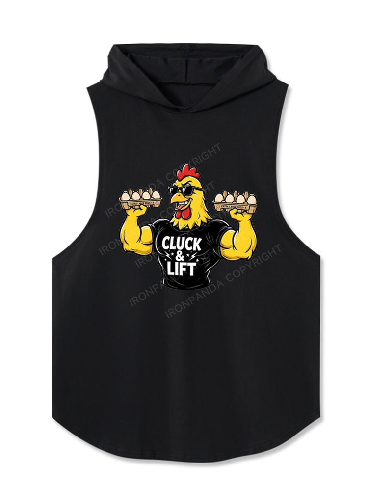 Cluck and Lift Muscle Chicken Hooded Tank