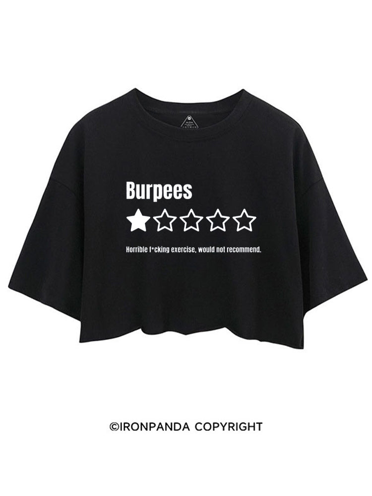 BURPEES HORRIBLE FUCKING EXERCISE, WOULD NOT RECOMMEND CROP TOPS