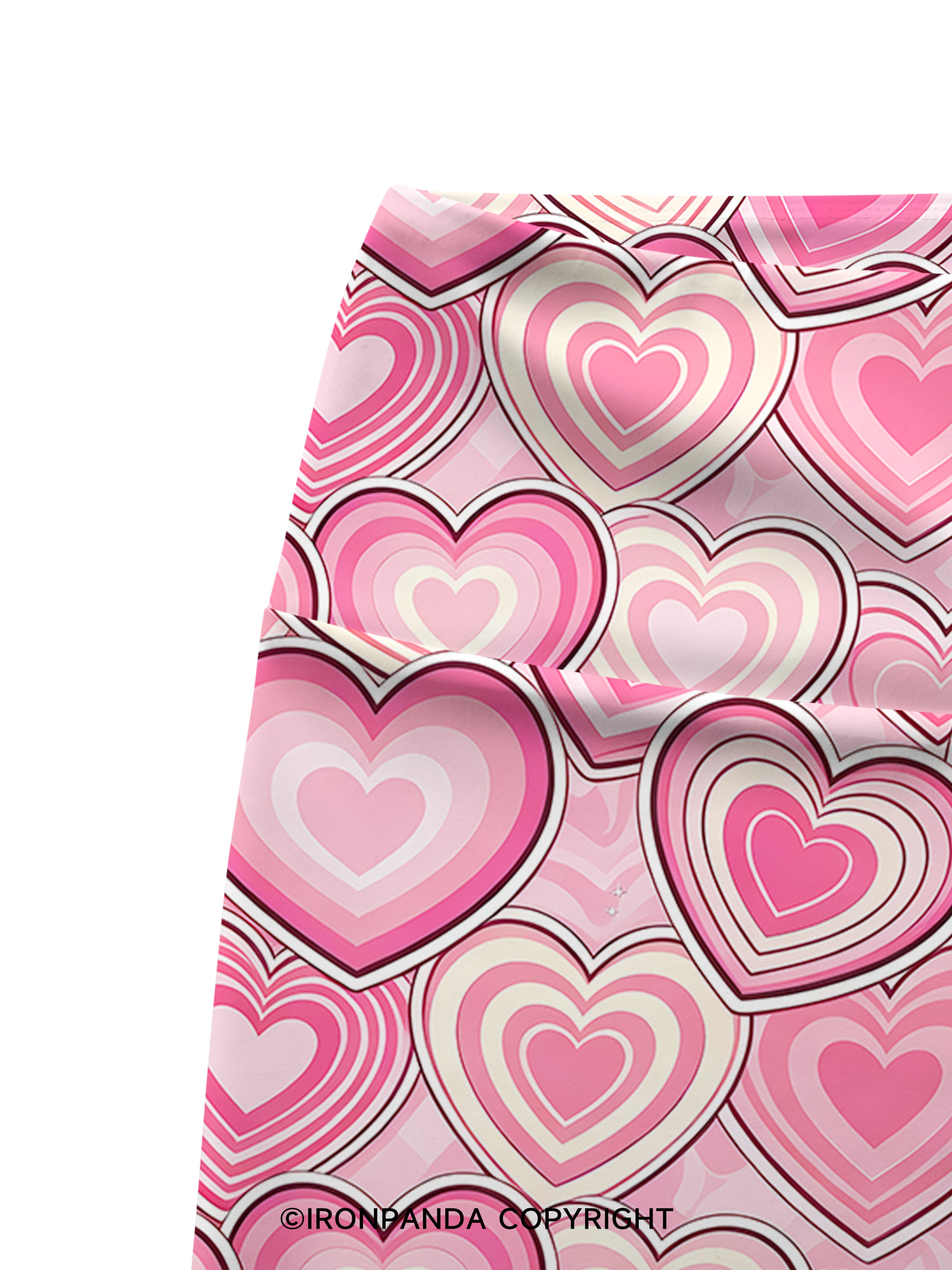 Candy Hearts Printed Yoga Cycling Shorts