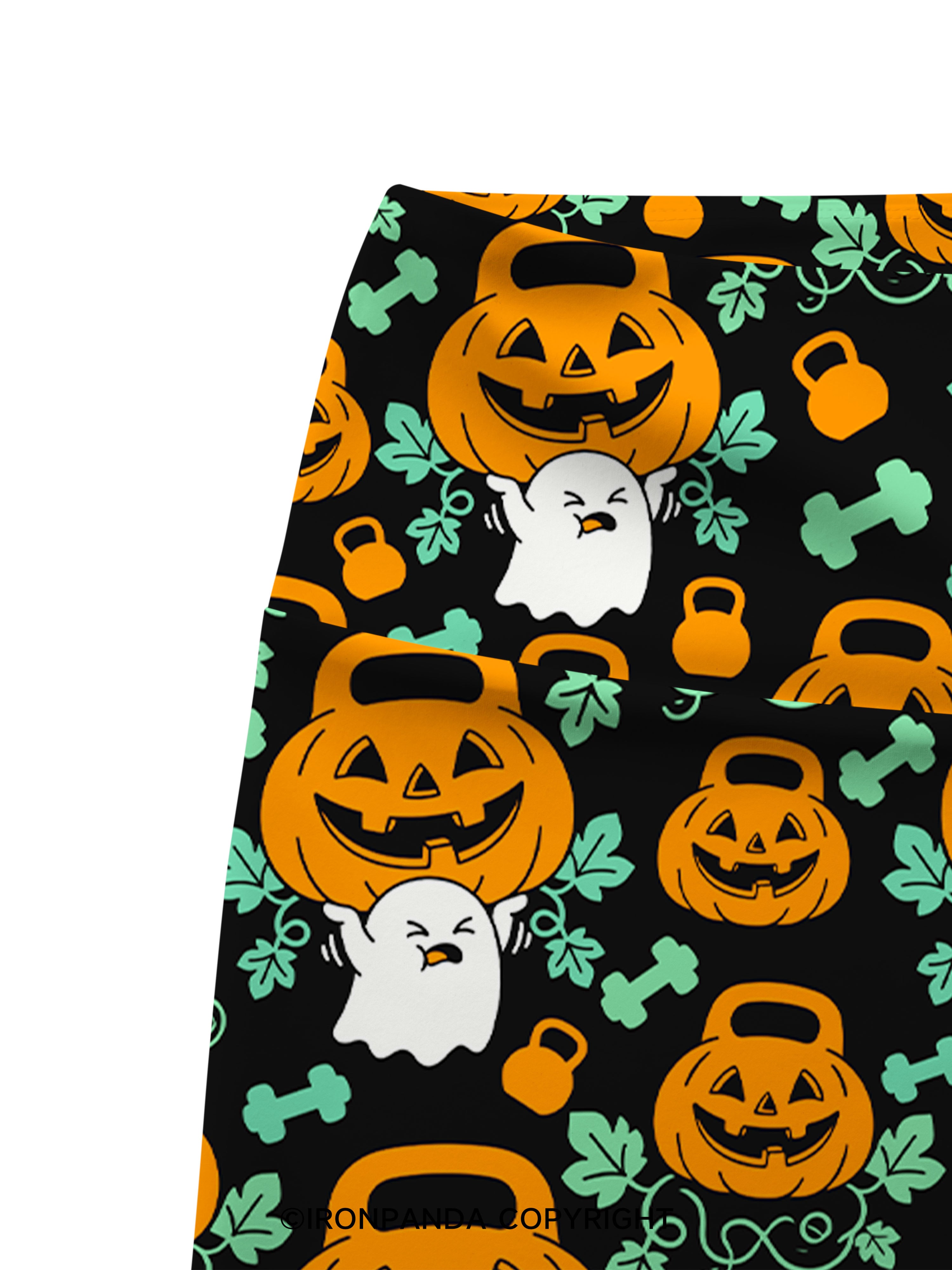 HEAVY SPOOKY Printed Yoga Cycling Shorts