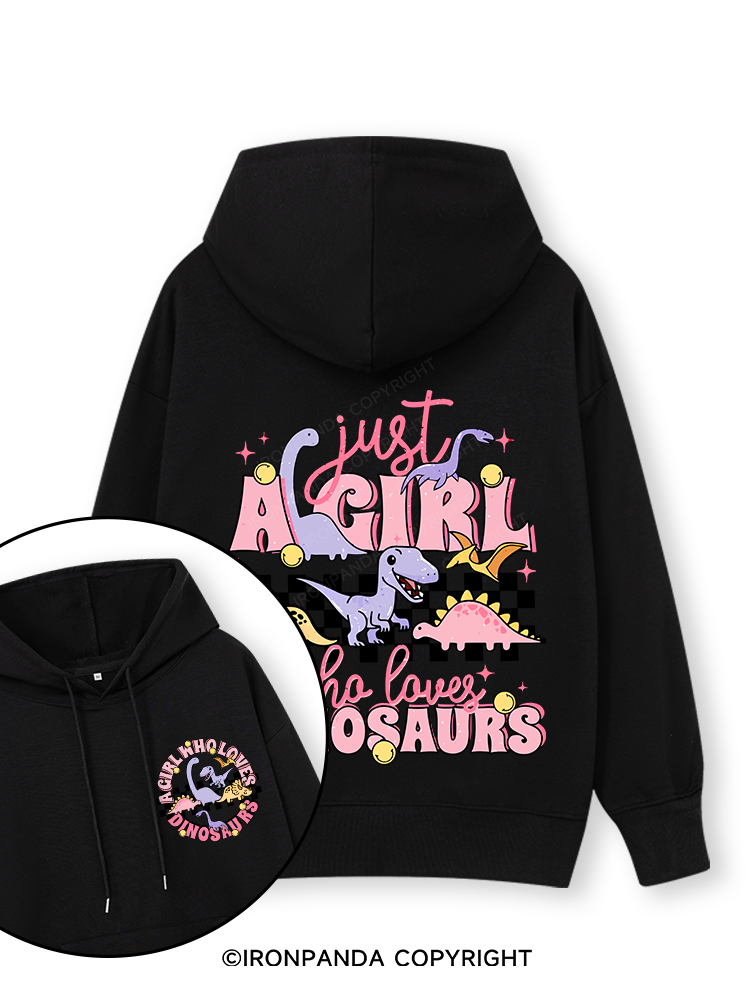 Just A Girl Who Loves Dinosaurs Double-Sided Printed Classic Gym Hoodie