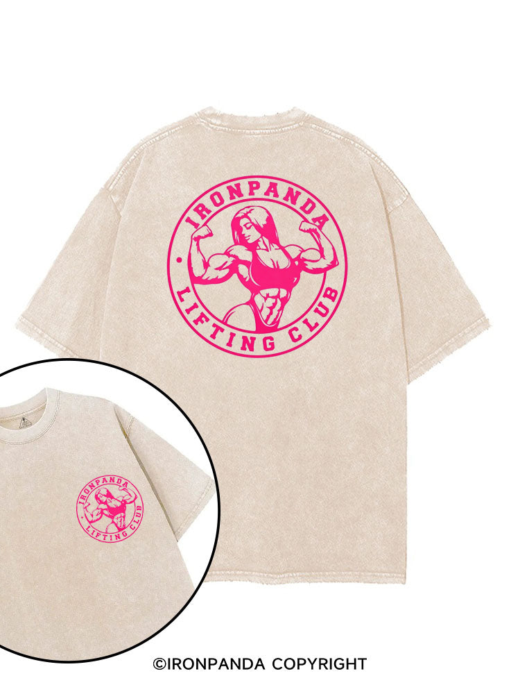 IRONPANDA LIFTING CLUB printed Gym Shirt