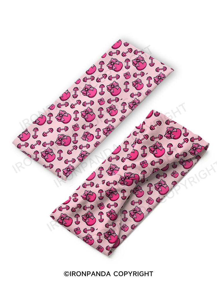 Pink Bow Gym Headband
