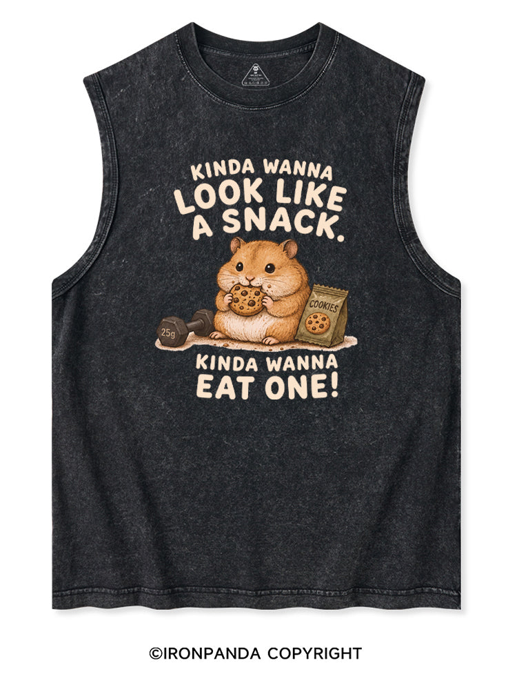 KINDA WANNA LOOK LIKE A SNACK, KINDA WANNA EAT ONE! Washed Tank