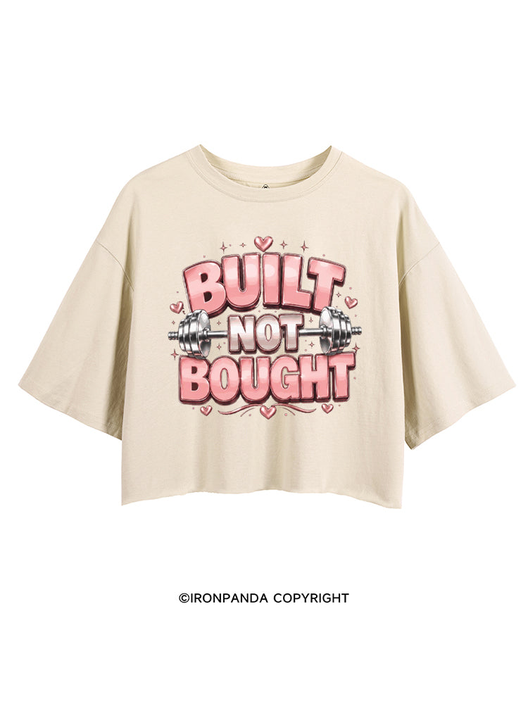 BUILT NOT BOUGHT POSITIVE GYM CROP TOPS
