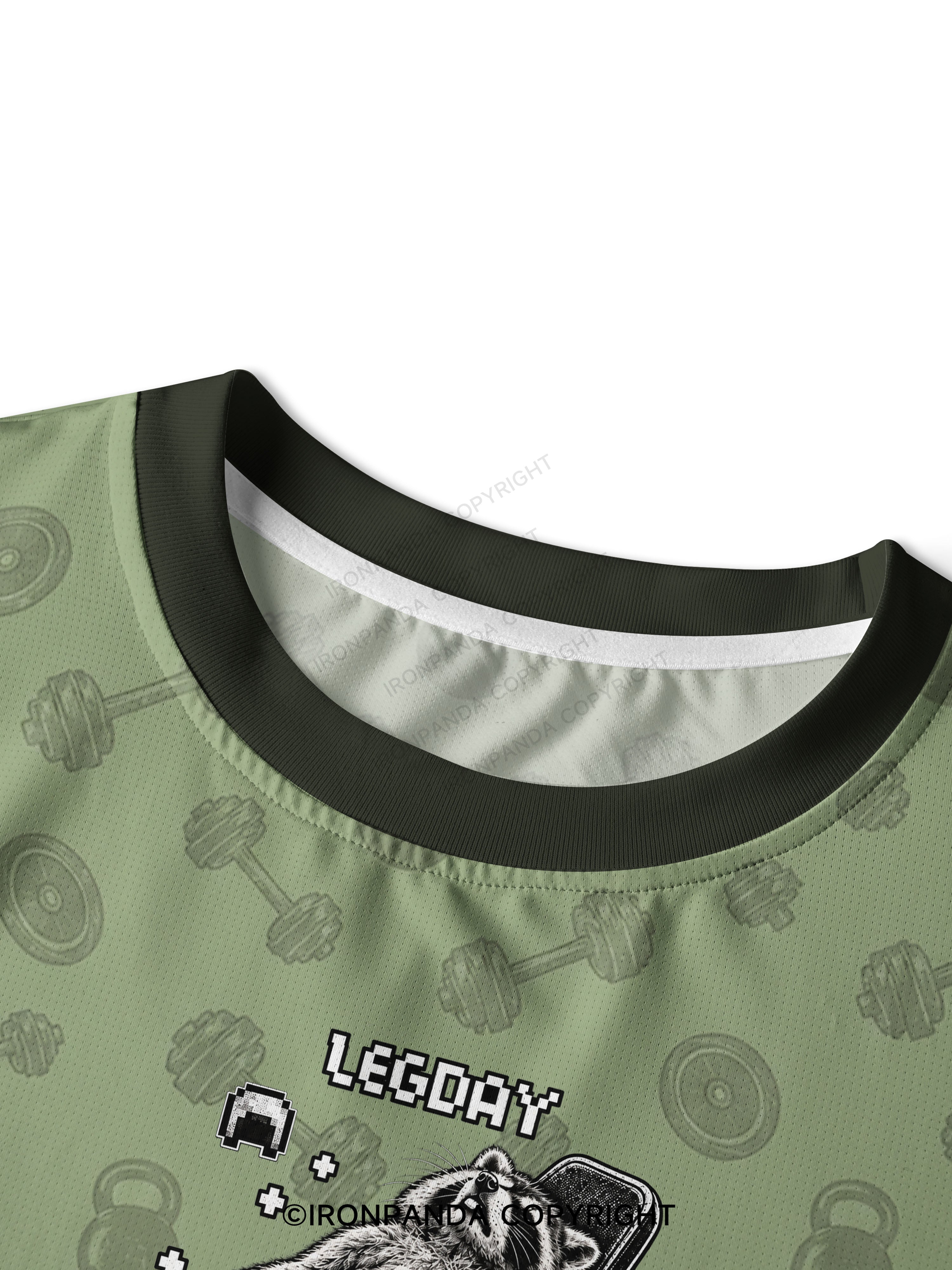 Heavy Leg Press Gamer Leg Day Raccoon Quick-Dry Mesh Tank