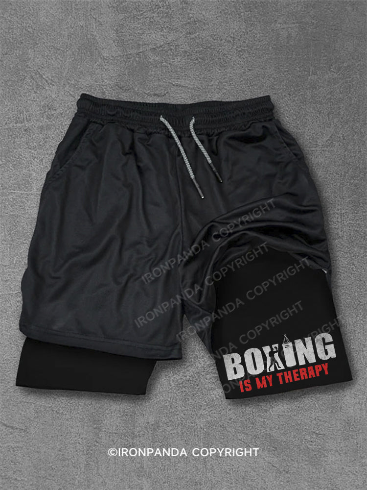 Boxing is my Therapy Performance Training Shorts
