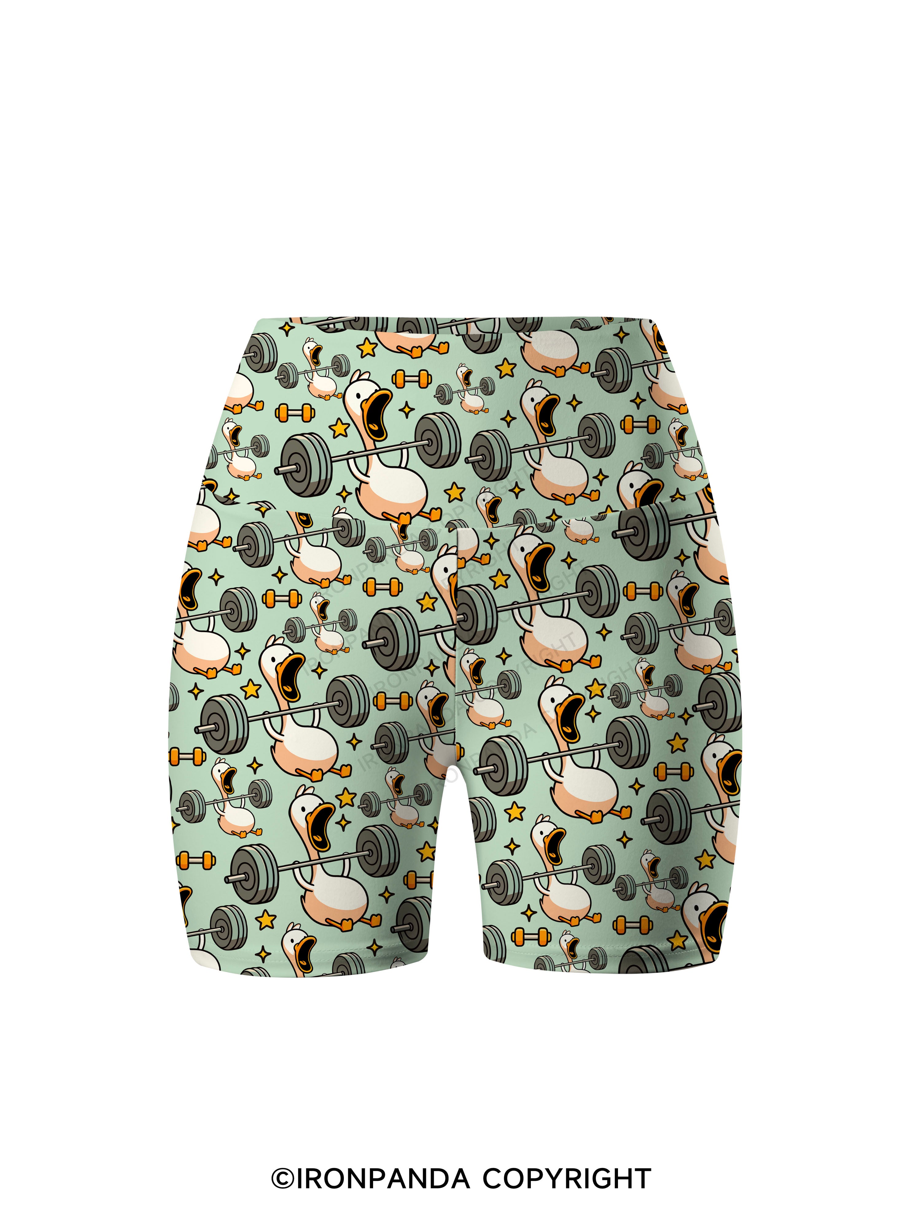 IF I DIE I DIE Printed Yoga Cycling Shorts