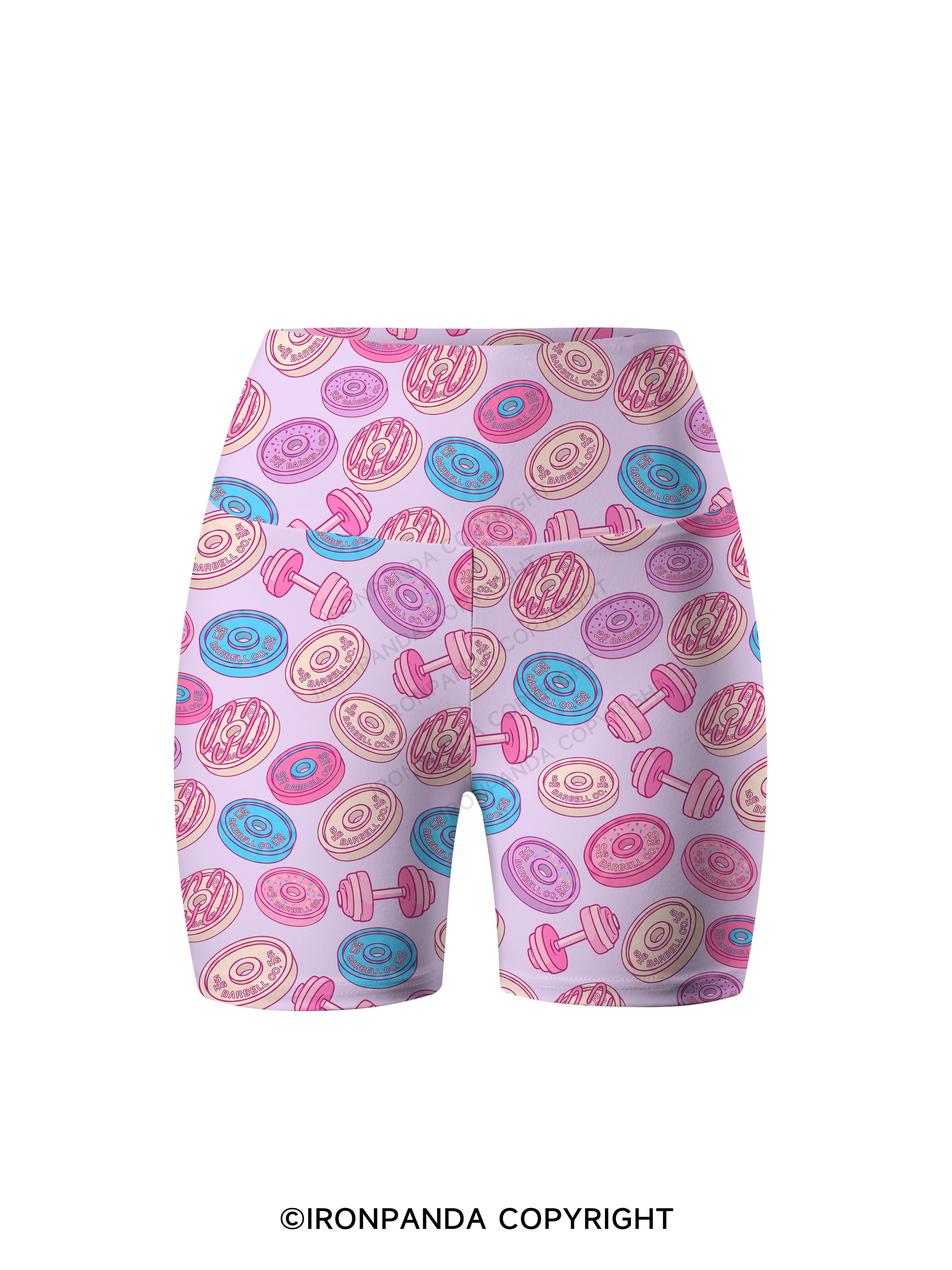 DONUT PLATES Printed Yoga Cycling Shorts