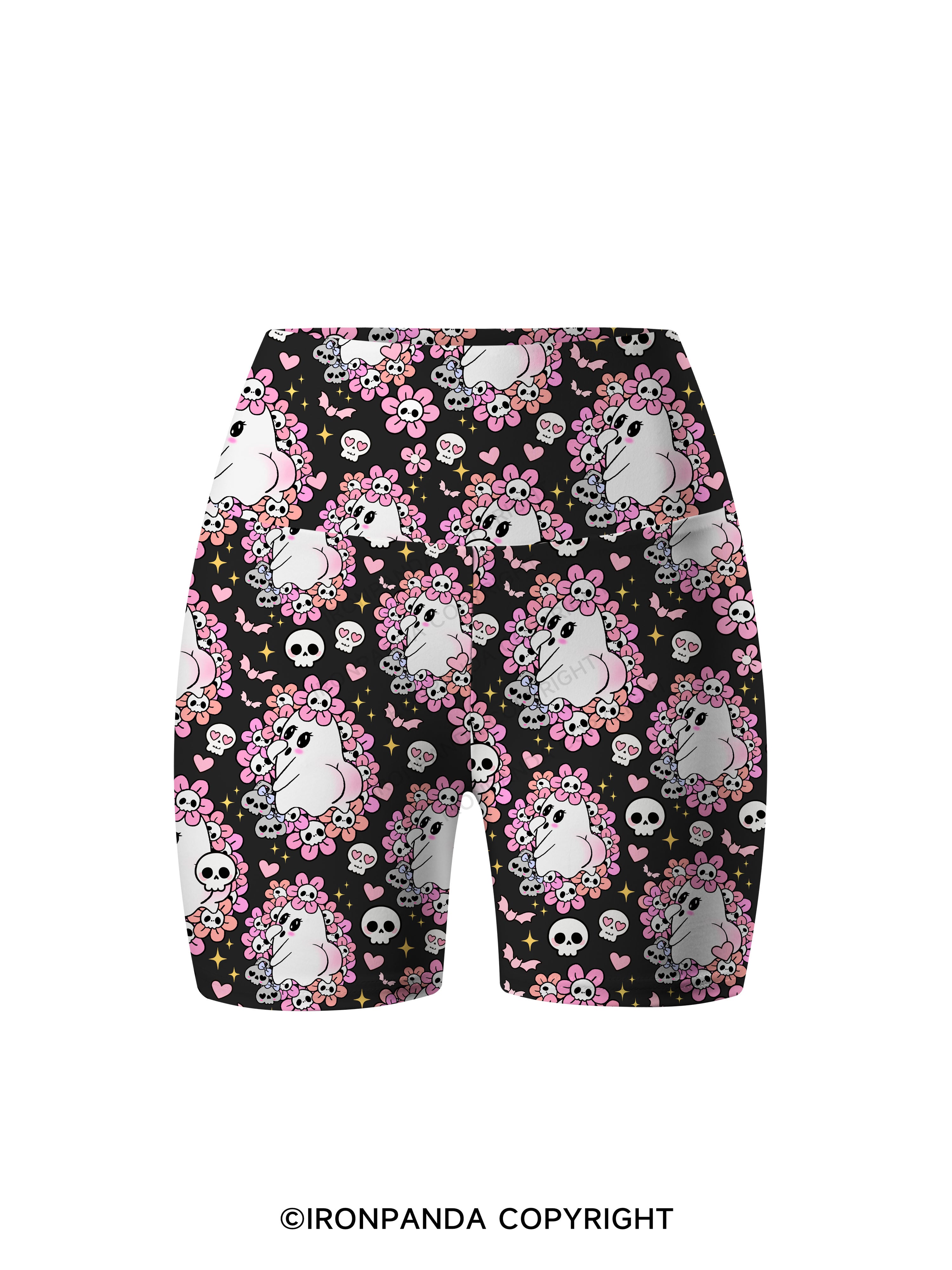 BOO‑TYLICIOUS Printed Yoga Cycling Shorts