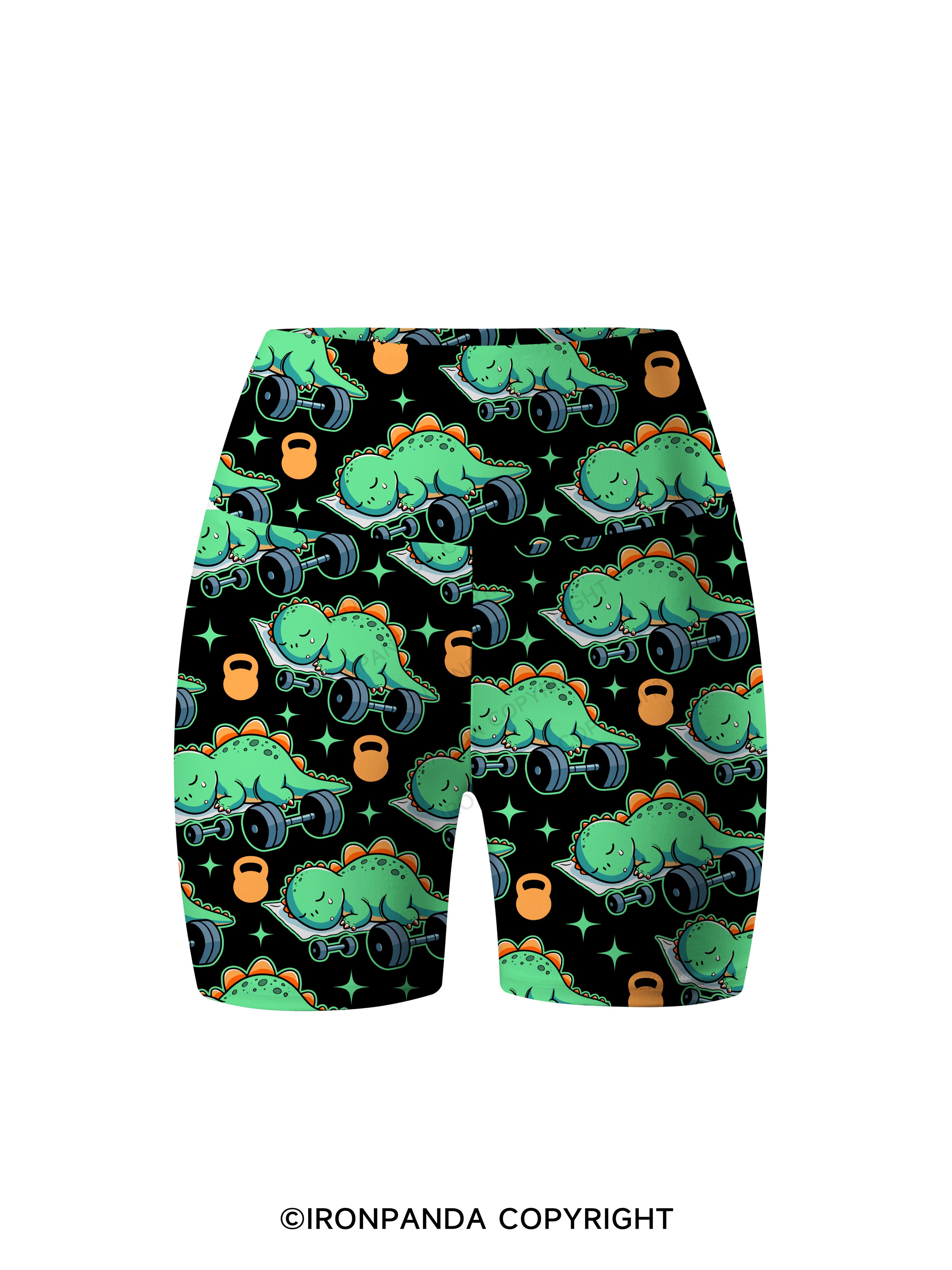Dino-Sore Sleep Printed Yoga Cycling Shorts