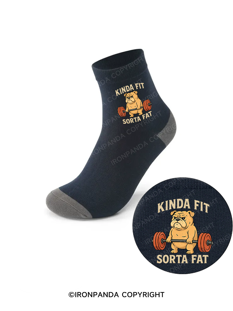 Kinda Fit Sorta Fat Dog Crew Socks