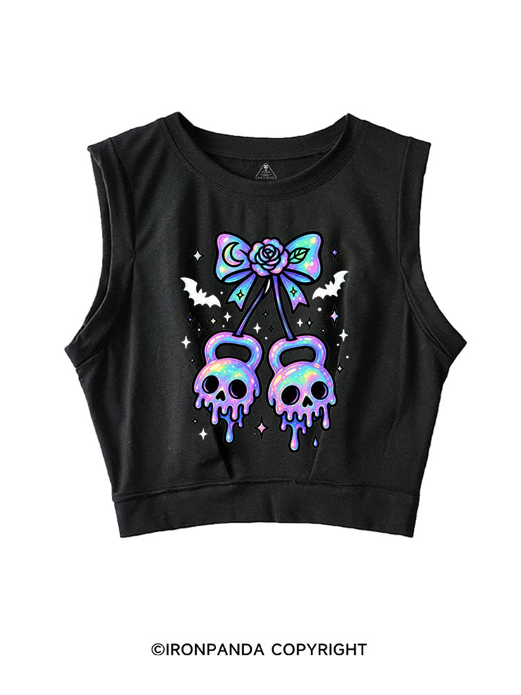 GHOST DRIP KETTLEBELLS SLEEVELESS CROP TOPS