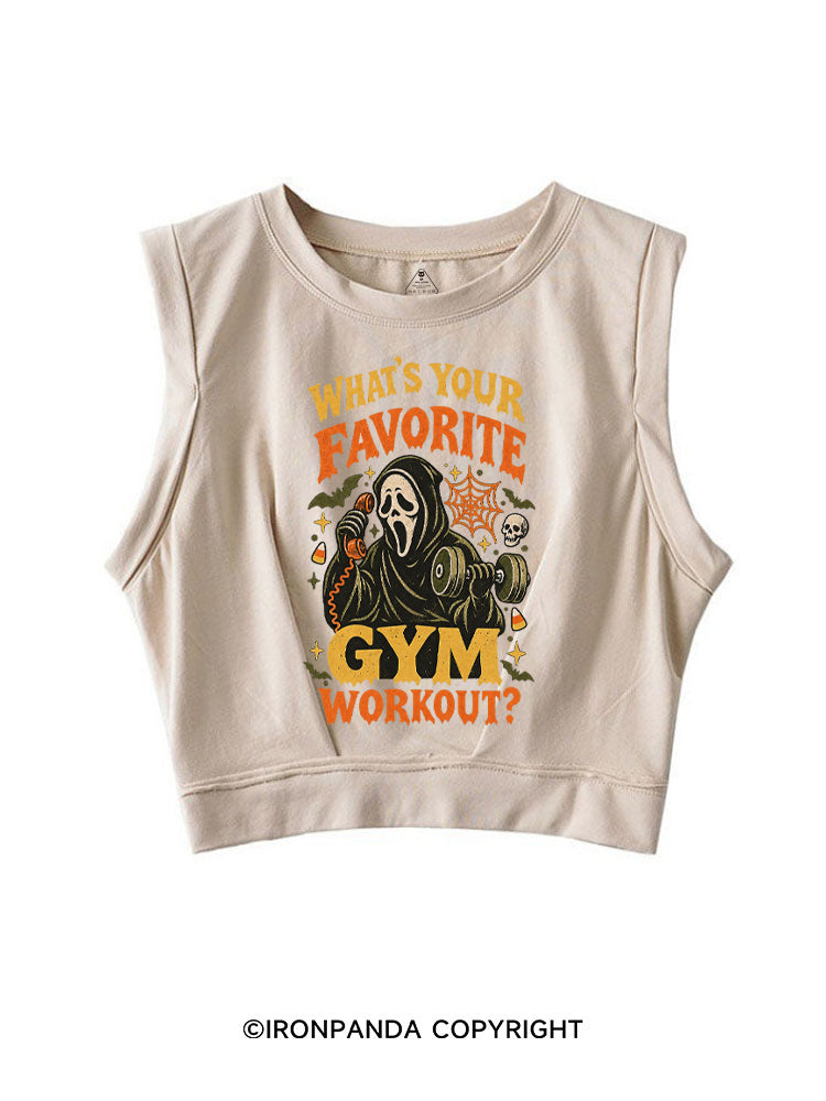 WHAT'S YOUR FAVORITE GYM WORKOUT GYM REAPER SLEEVELESS CROP TOPS