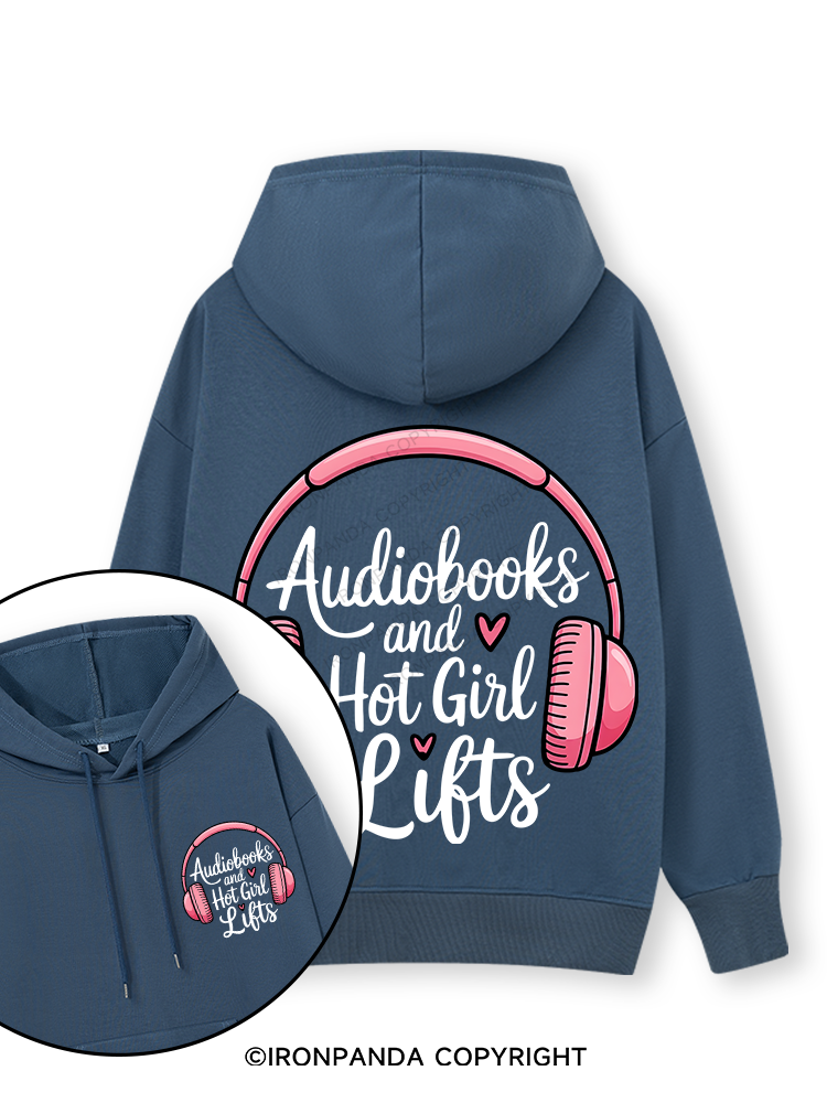 AUDIOBOOKS AND HOT GIRL LIFTS Double-Sided Printed Classic Gym Hoodie
