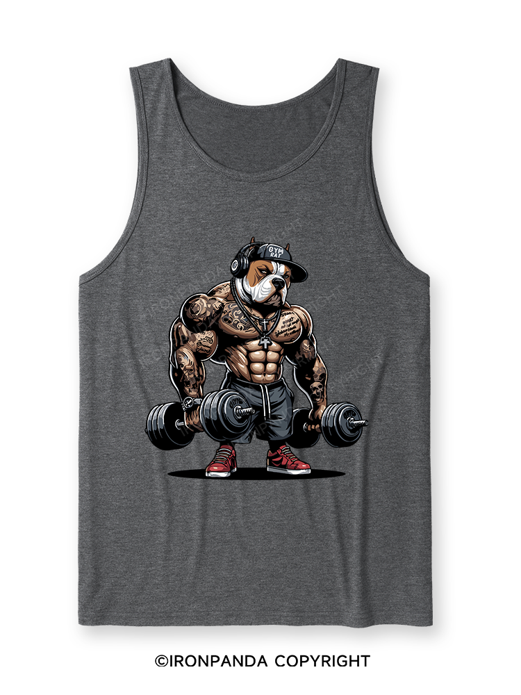 bulldog weightlifting Ultra Soft Heather Tank