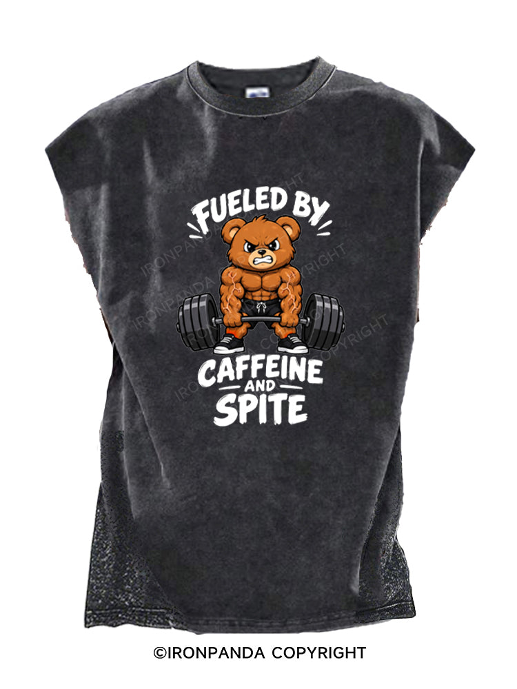 Fueled by Caffeine and Spite Funny Cut Off Tank