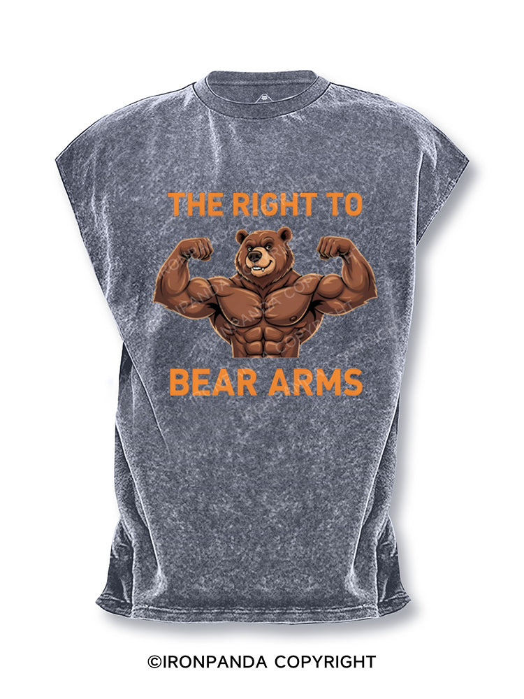 The Right to Bear Arms Muscular Bear Cut Off Tank