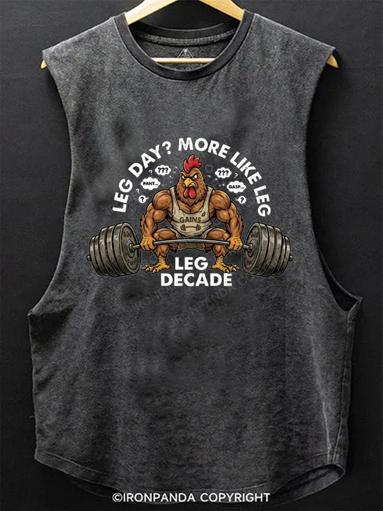 LEG DAY MORE LIKE LEG LEG DECADE Scoop Bottom Cotton Tank