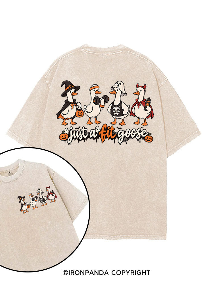 Just a Fit Goose Cute Goose Workout printed Gym Shirt