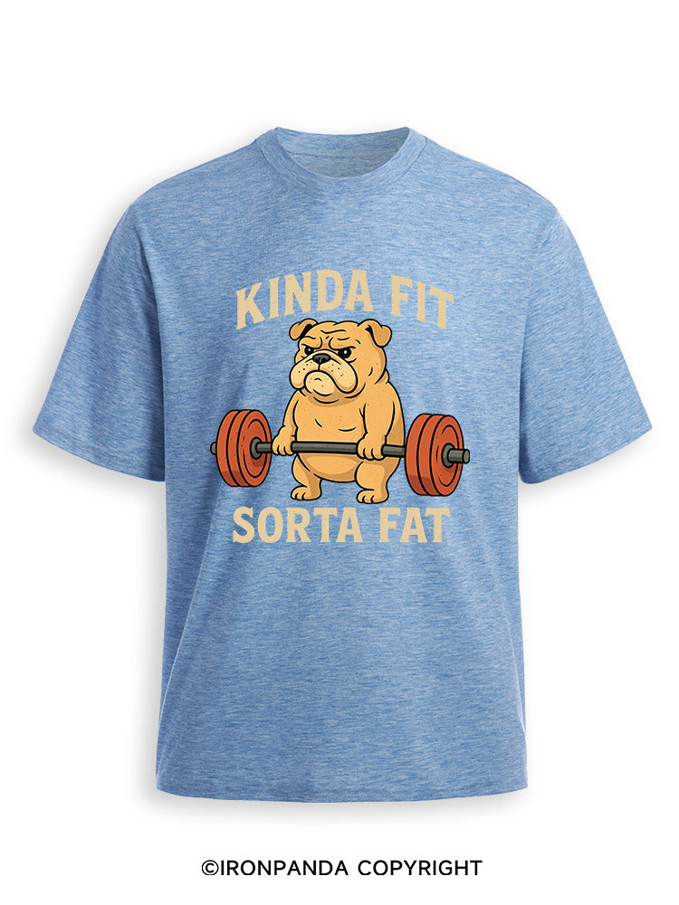 Kinda Fit Sorta Fat Dog New Ultra Soft Heather T-Shirt