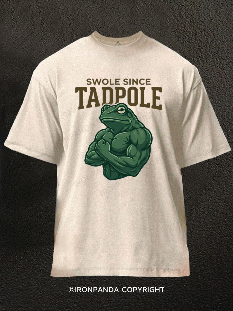 SWOLE SINCE TADPOLE Washed Gym Shirt